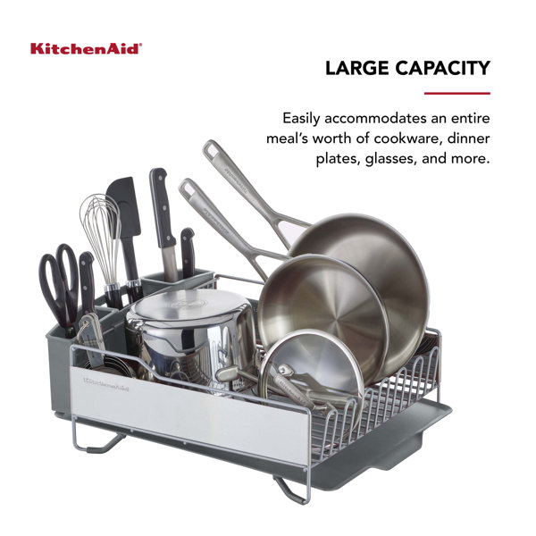 KitchenAid Stainless Steel Countertop Dish Rack & Reviews Wayfair
